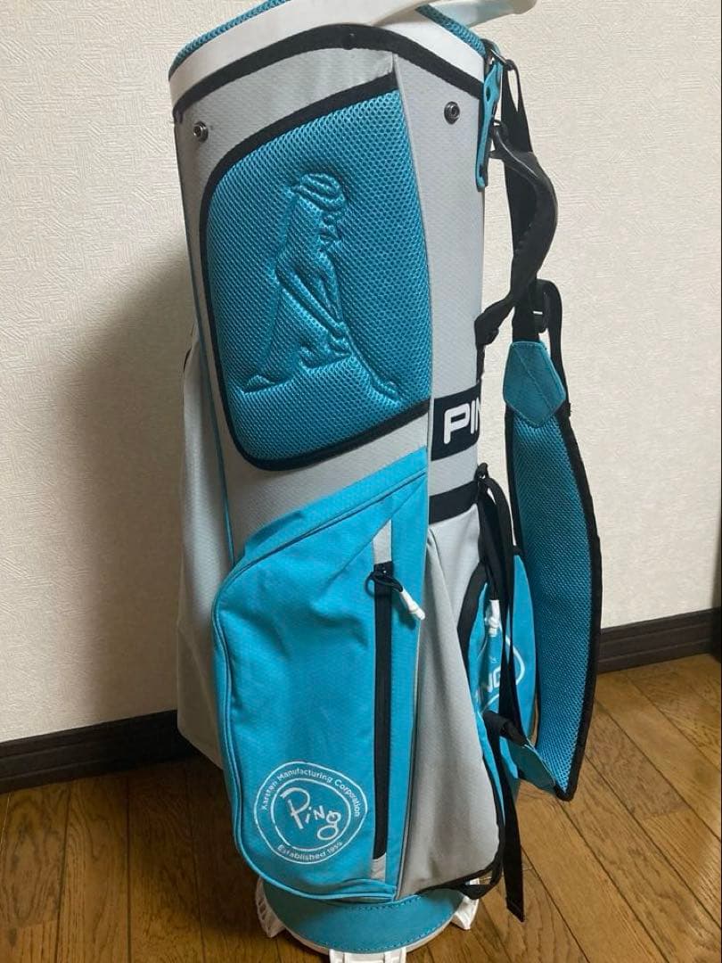 PING キャディバッグ 青 グレー