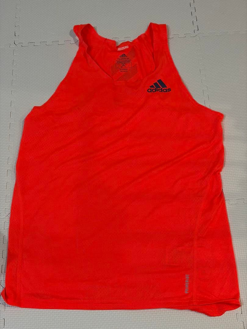 adidas ADIZERO ランニングタンクトップ オレンジ