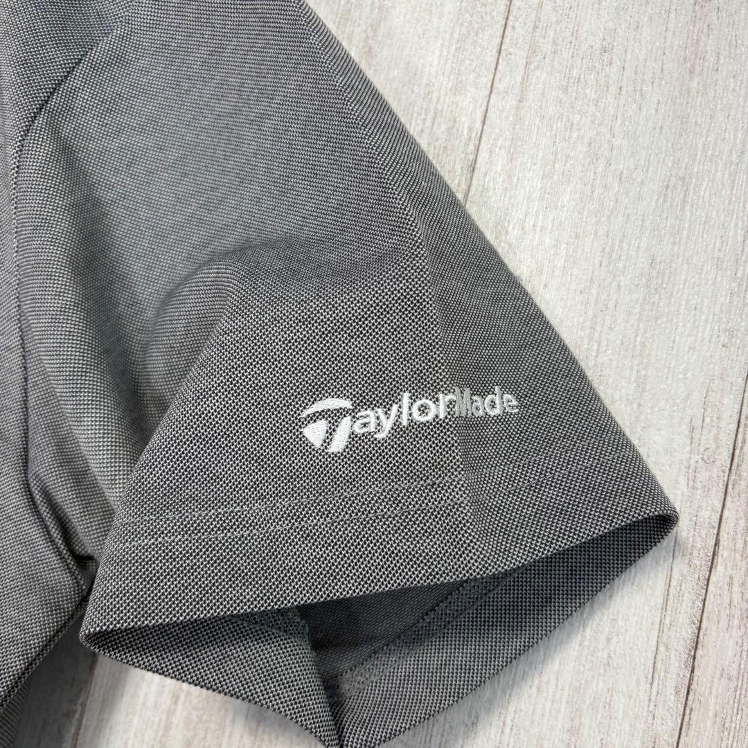 タグ付き【TaylorMade】半袖ポロシャツ 吸汗速乾 ゴルフウェア グレー