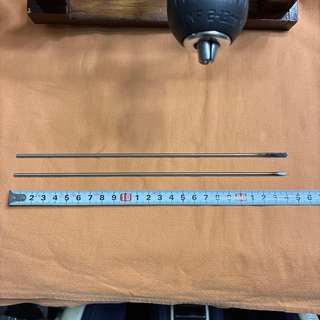 和竿　竹節抜き機