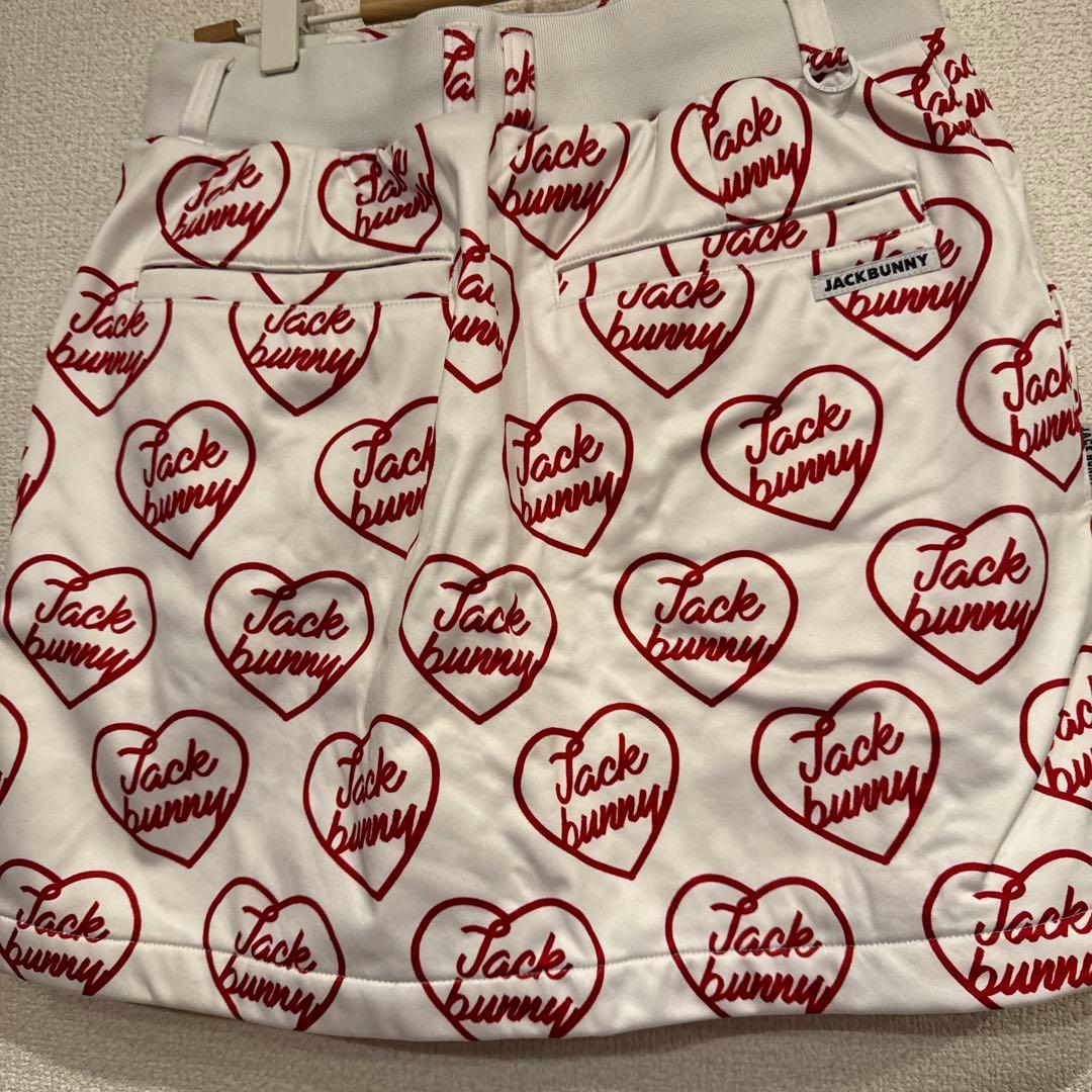 超美品♡【Jack bunny 】ハートプリントスカート　裏起毛　サイズ2
