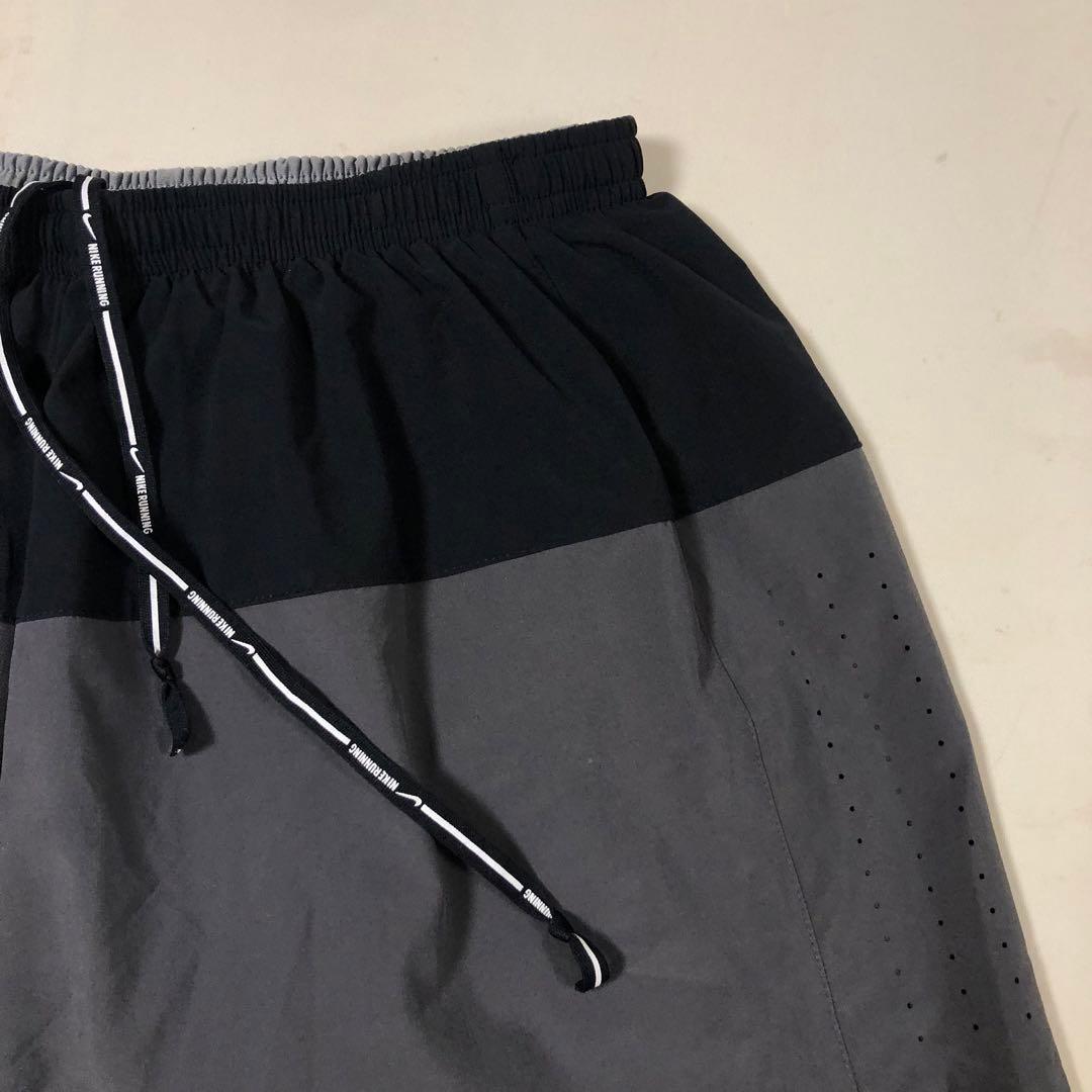 NIKE ナイキ ランニング ハーフパンツ ブラック グレー XLサイズ