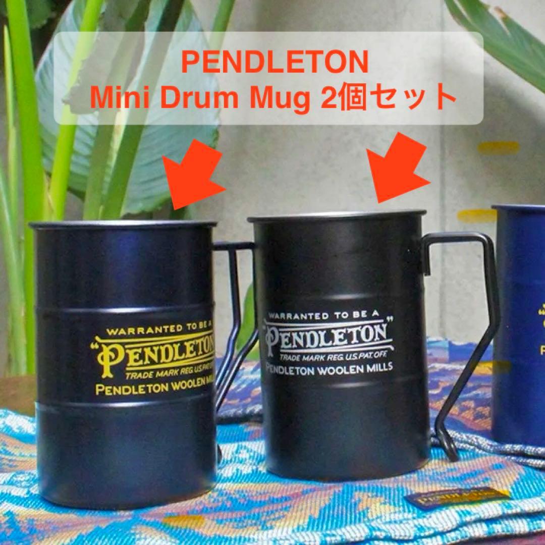 バーベキュー・調理用品 PENDLETON YK103 Mini Drum Mug Brack/Navy