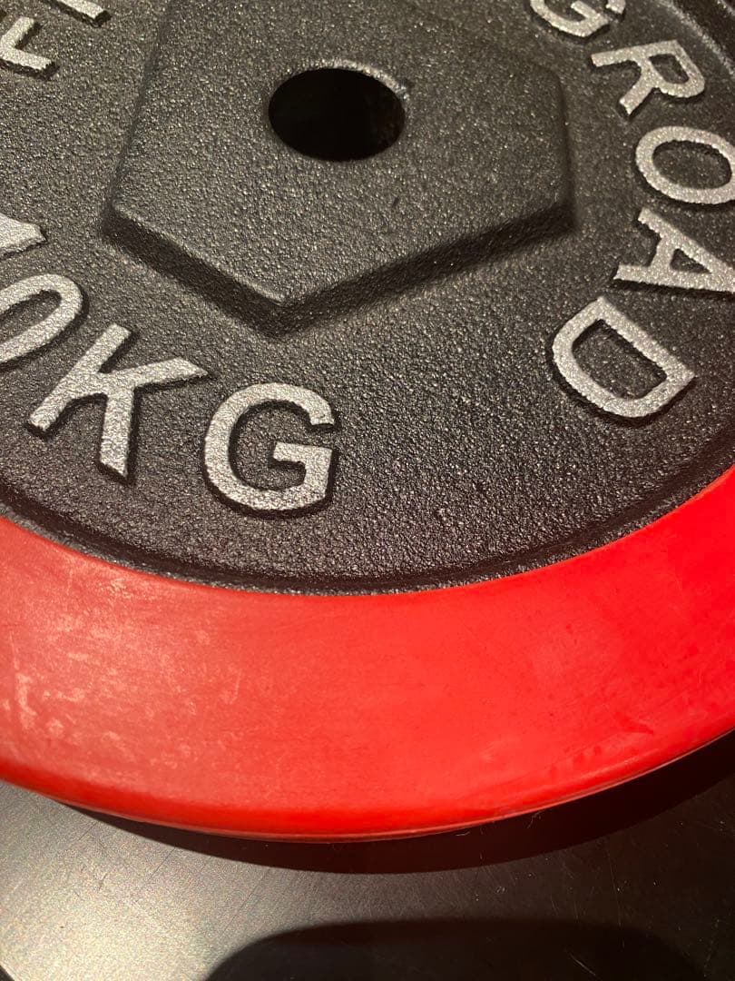 て*る様 FIGHTINGROAD 10KG ウエイトプレート 2枚セット