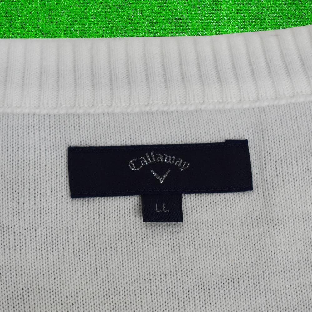 Callaway/キャロウェイ ゴルフ ニットセーター【ライトグレー/LL】美品
