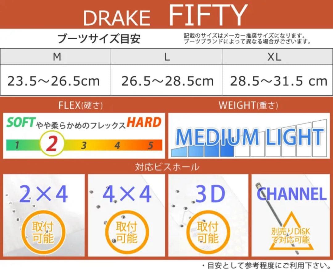 24-25 DRAKE / ドレイク FIFTY スノーボード グラトリ