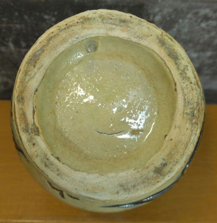 人間国宝 金城次郎 湯呑(海老魚紋) 栞 共箱 美品 壺屋焼 やちむん 壷屋焼