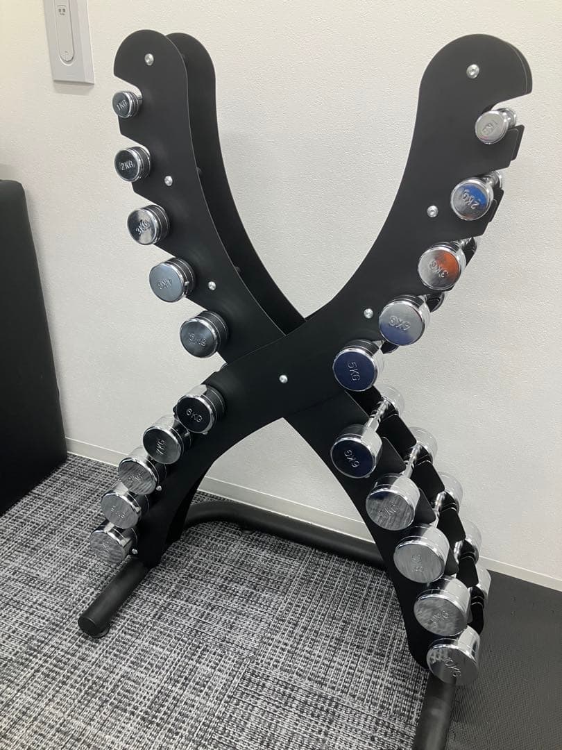 アイロテックプロ　1kg〜10kg クロムダンベルフルセット