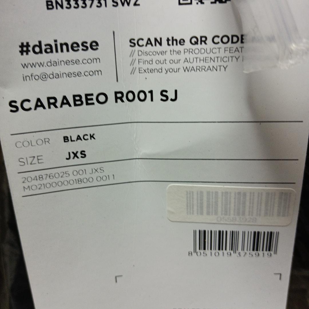 新品 Dainese ダイネーゼ SCARABEO R001 SJ サイズJXS