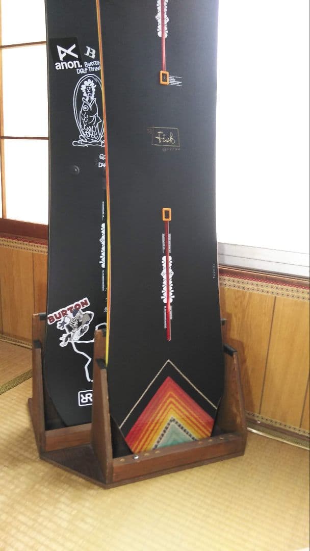 スノーボードディスプレイスタンドラック２本用カラーウィールナット　ハンドメイド