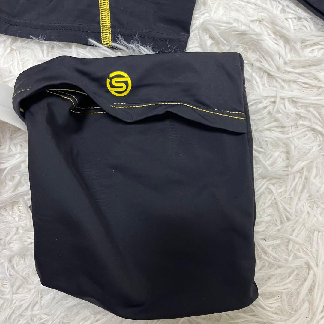 未使用 SKINS スキンズ カットソー スポーツ 黄色 ブラック 長袖
