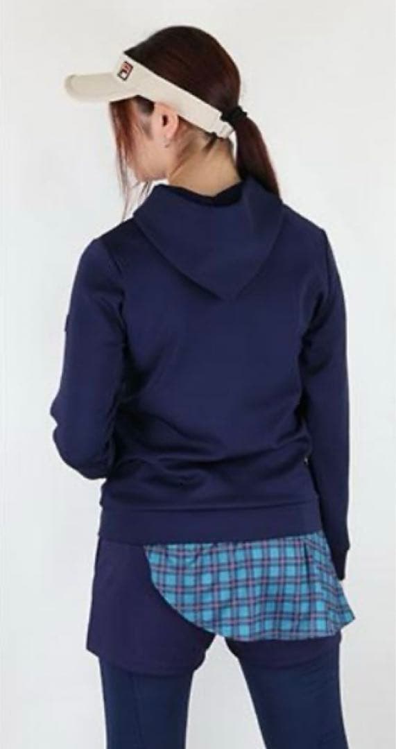 No.733 FILA 【数量限定】BLUEチェックのパレオ風ショートパンツ