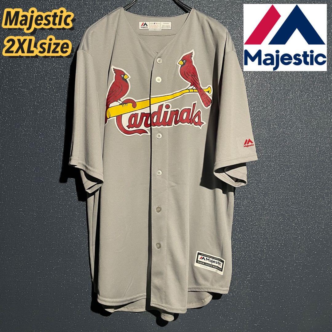Majestic カージナルス　Cardinals ベースボールシャツ　2XL
