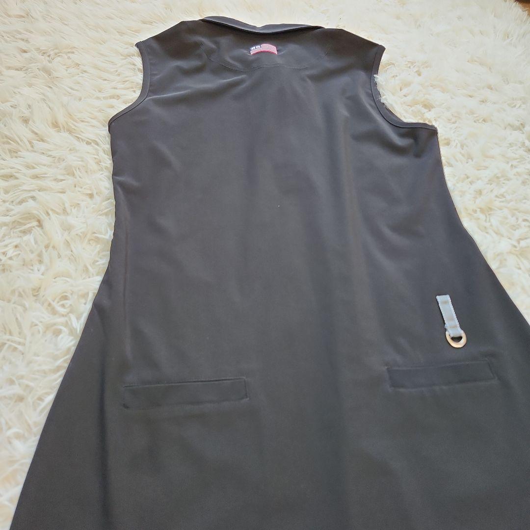 【極美品】BRIEFING GOLF　 ポロワンピース　ノースリーブ L