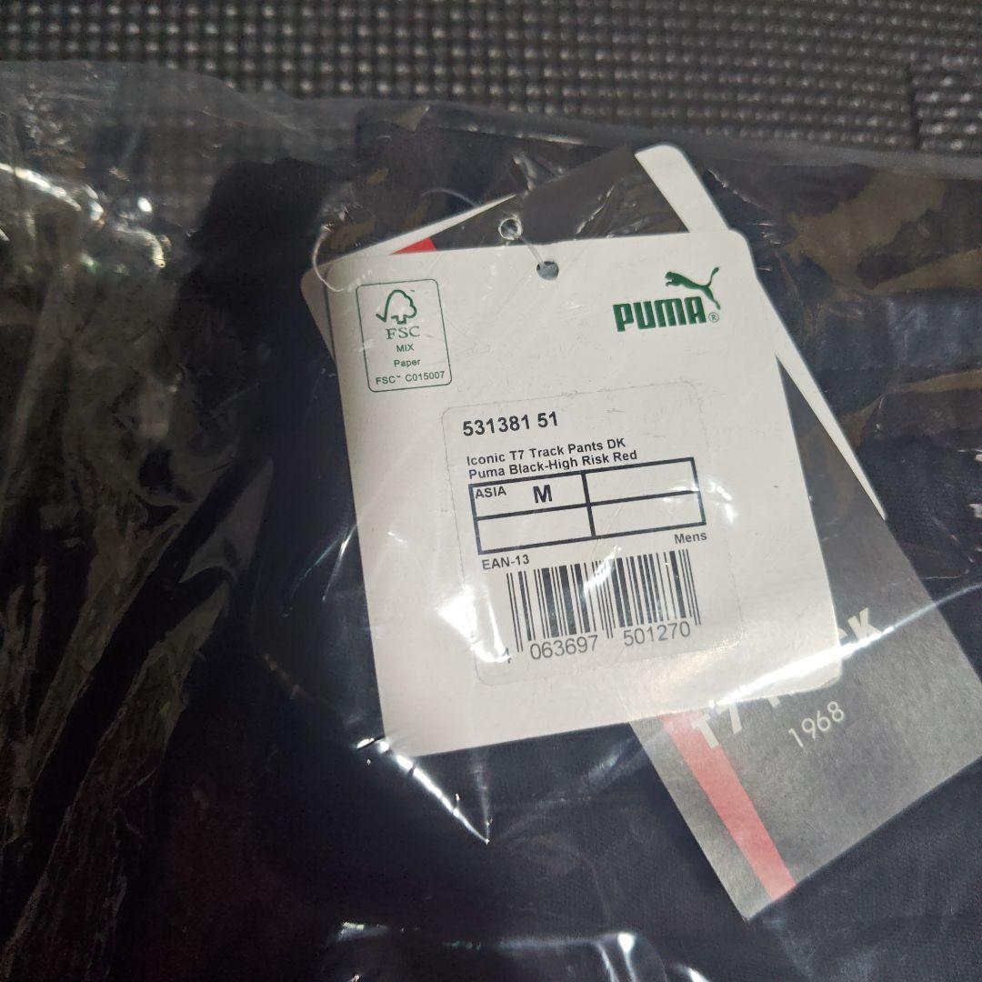 【新品未開封品】PUMAジャージ T7セットアップ Mサイズ ブラック＆レッド