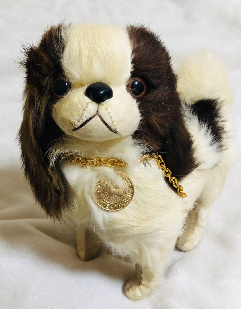 犬　チン　ラビットファー　リアルファー　KOBAYASHIぬいぐるみ　ぬいぐるみ