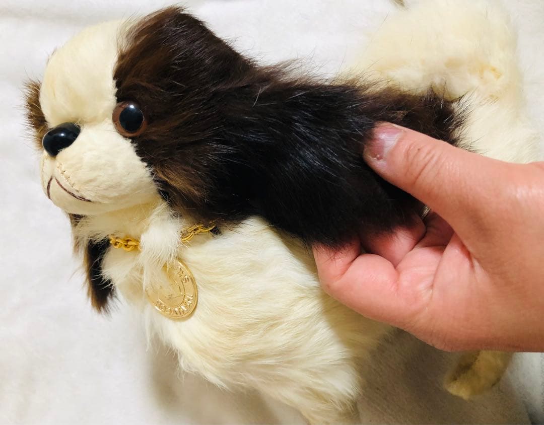 犬　チン　ラビットファー　リアルファー　KOBAYASHIぬいぐるみ　ぬいぐるみ