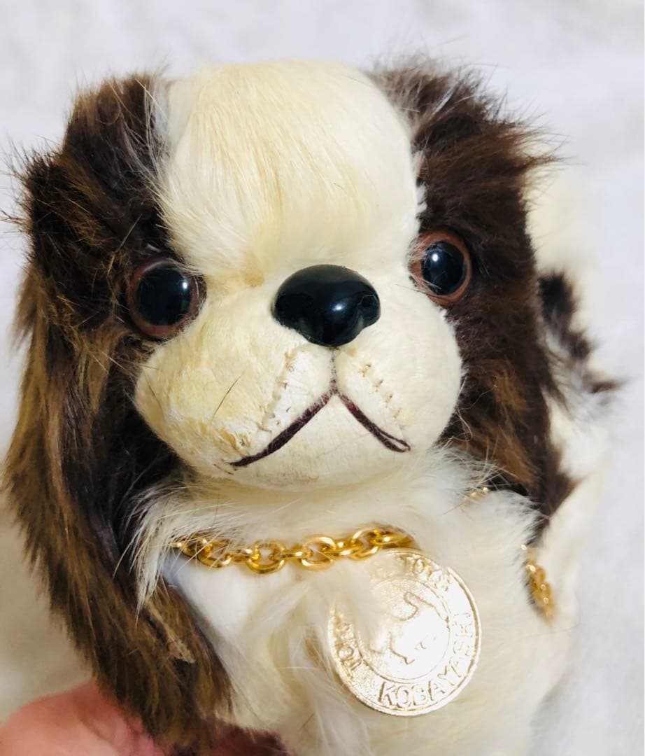 犬　チン　ラビットファー　リアルファー　KOBAYASHIぬいぐるみ　ぬいぐるみ