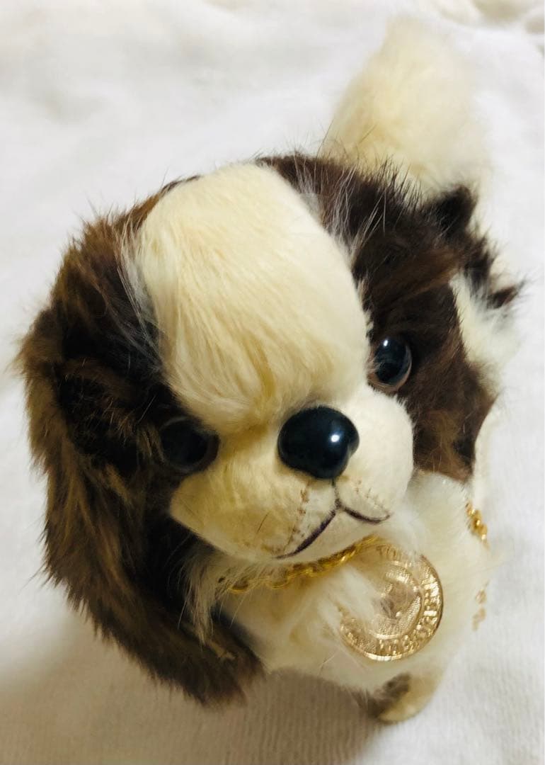 犬　チン　ラビットファー　リアルファー　KOBAYASHIぬいぐるみ　ぬいぐるみ