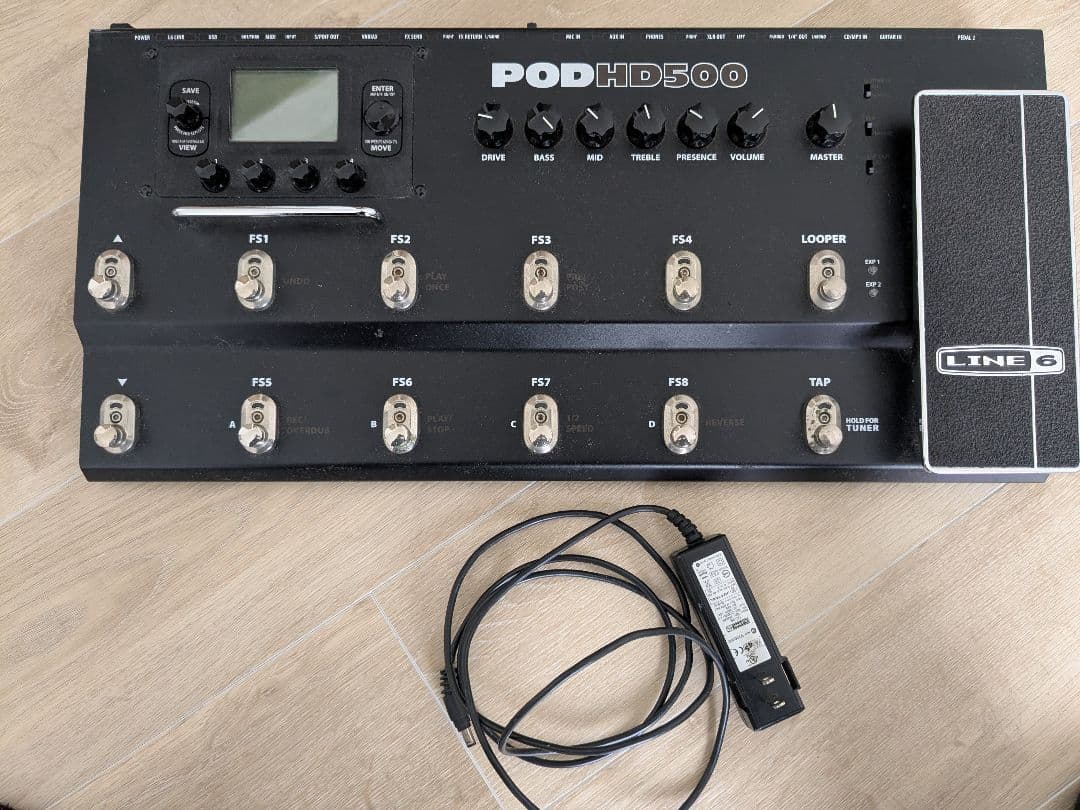 LINE6 POD HD 500 アンプシュミレーター　純正アダプター付き