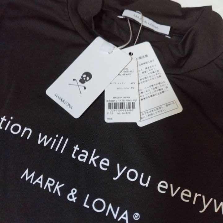 ⭐新品未使用⭐MARK&LONA⭐ 半袖⭐モック⭐黒⭐LL⭐