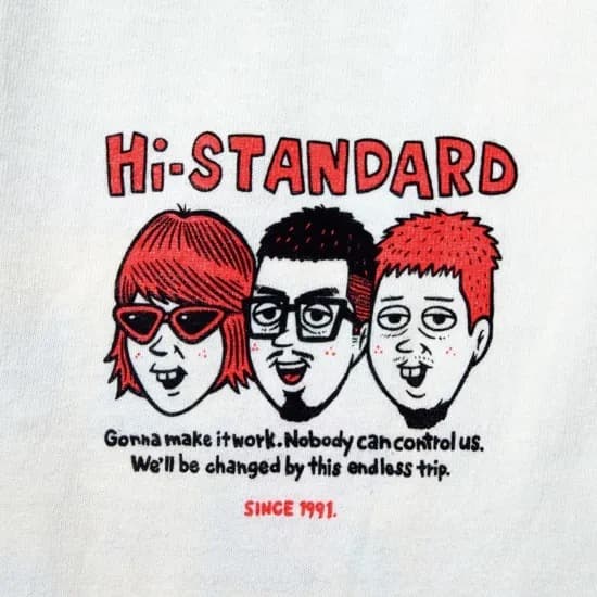 新品 XXL Hi-STANDARD TM paint TEE WHITE