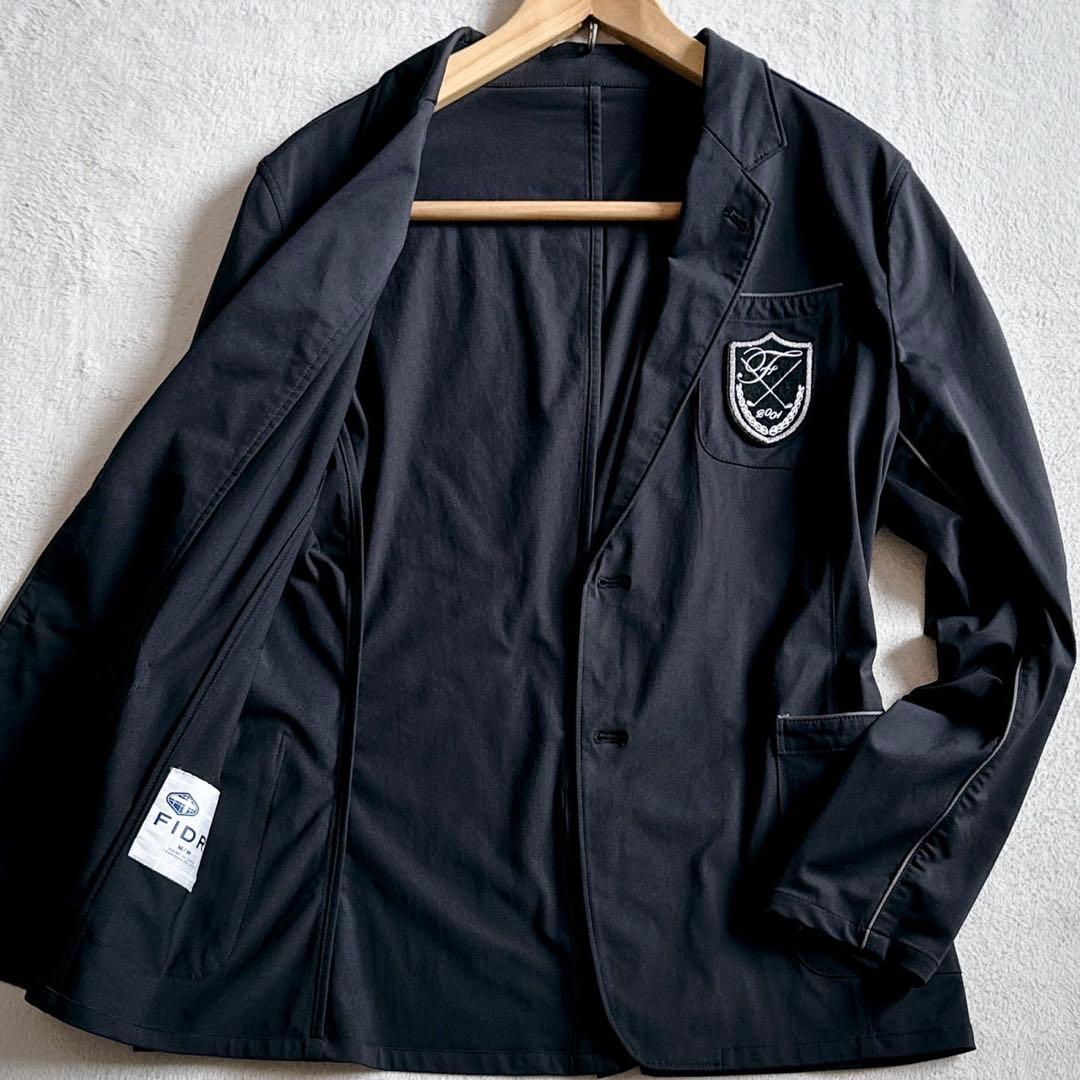 美品◇【FIDRA フィドラ】テーラードジャケット ストレッチ ブラック M