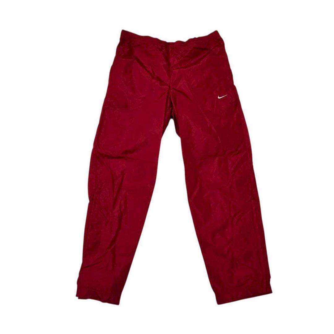 NIKE ナイロンセットアップ（メンズS）ナイキ 赤 レッド ジャージ 90s