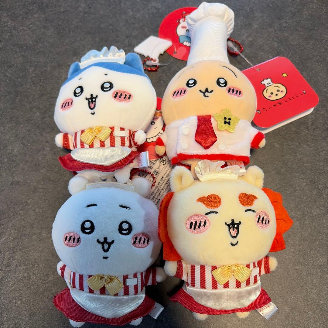 【中古品】4点セット ホール担当 コックさんなマスコット ちいかわレストラン