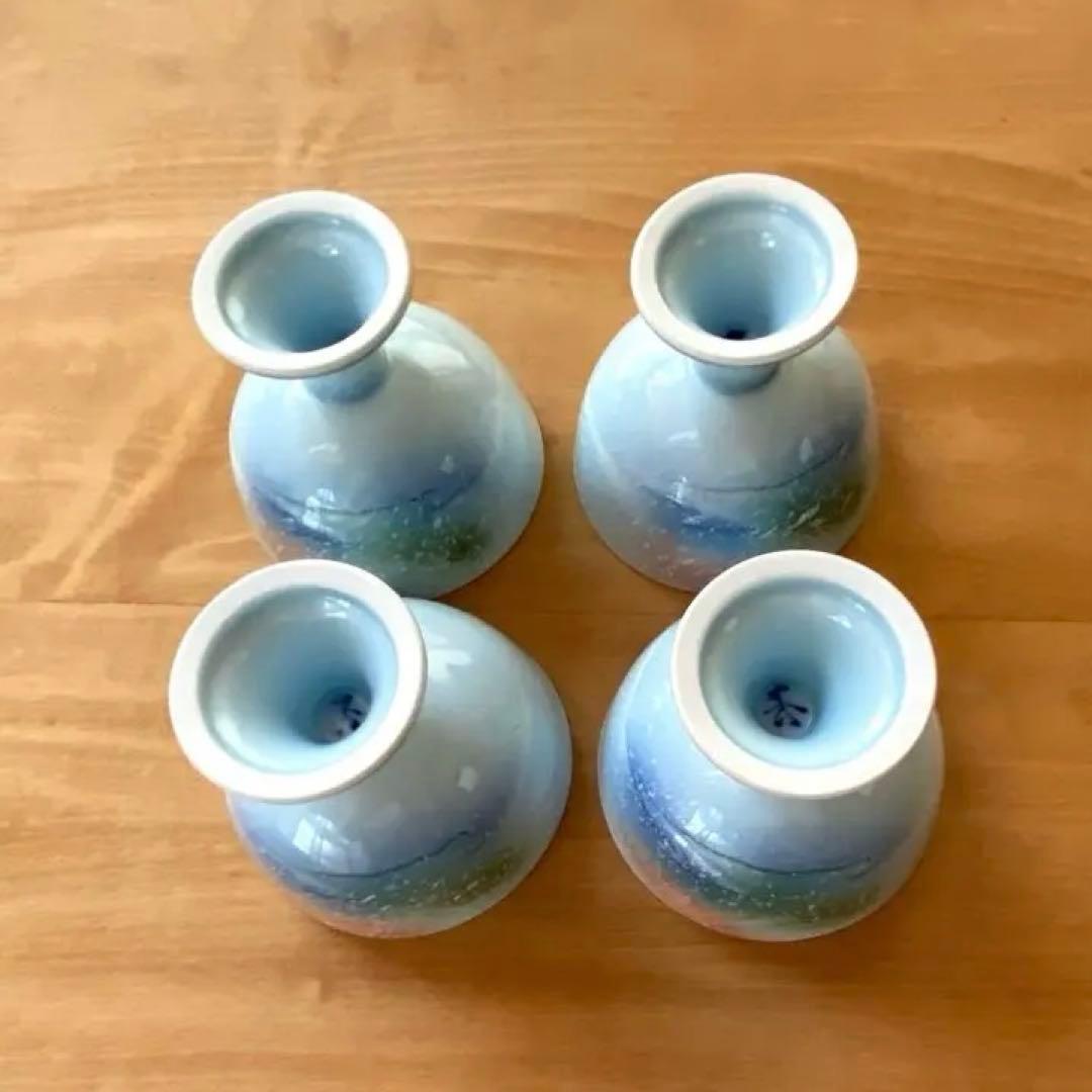青色　高小鉢　小鉢4個