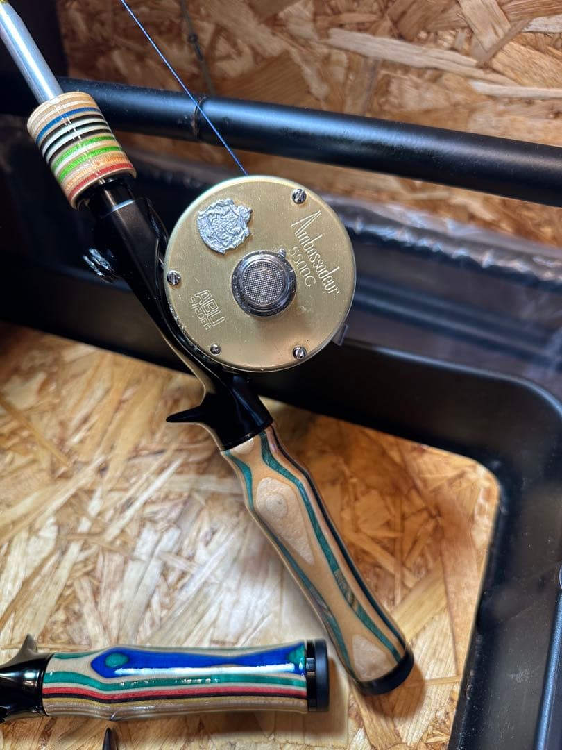 渓流釣りトップウォーター ベイトフィネス　スケートボード自作グリップ