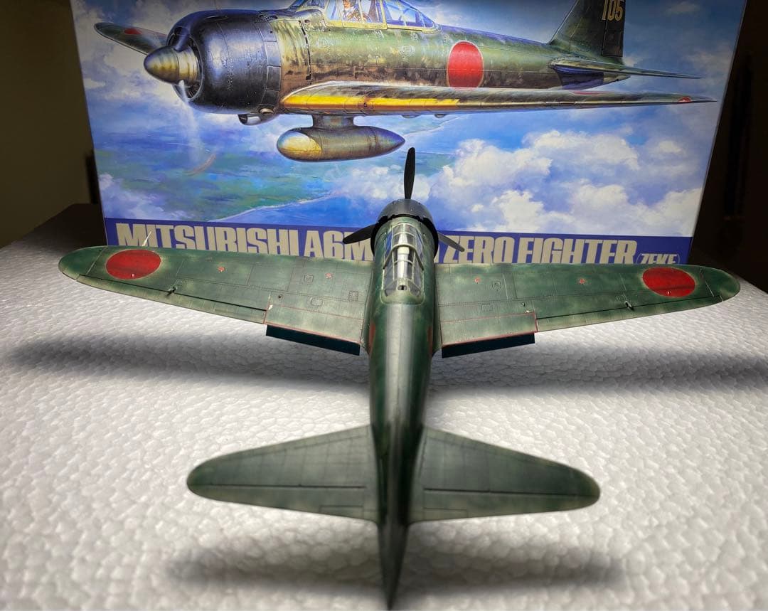完成品　タミヤ 1/48 零戦 零式艦上戦闘機 22型　ラバウルの魔王　西沢広義