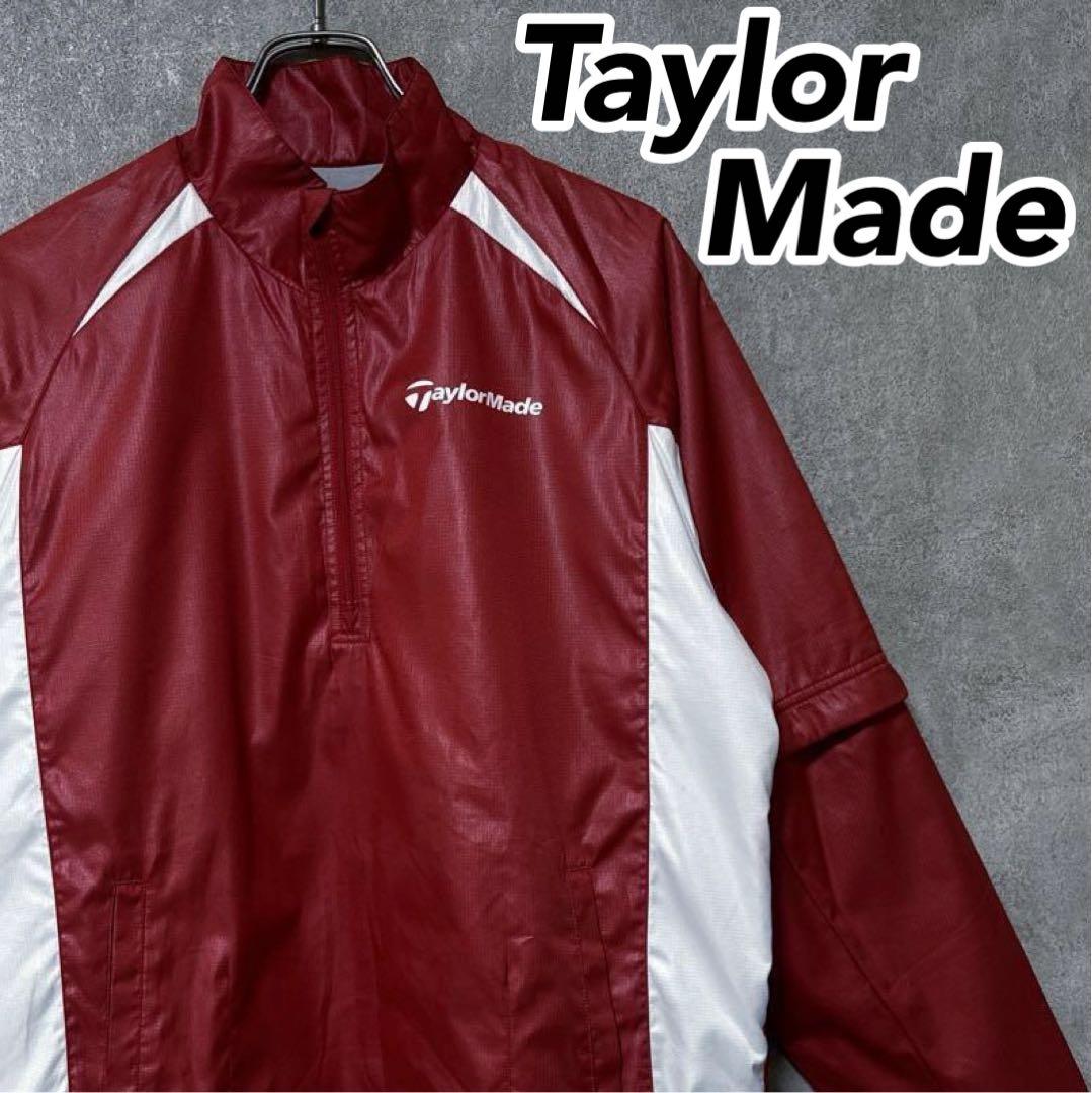 TaylorMade テーラーメイド ハーフ ジップ ナイロン ジャケット ロゴ