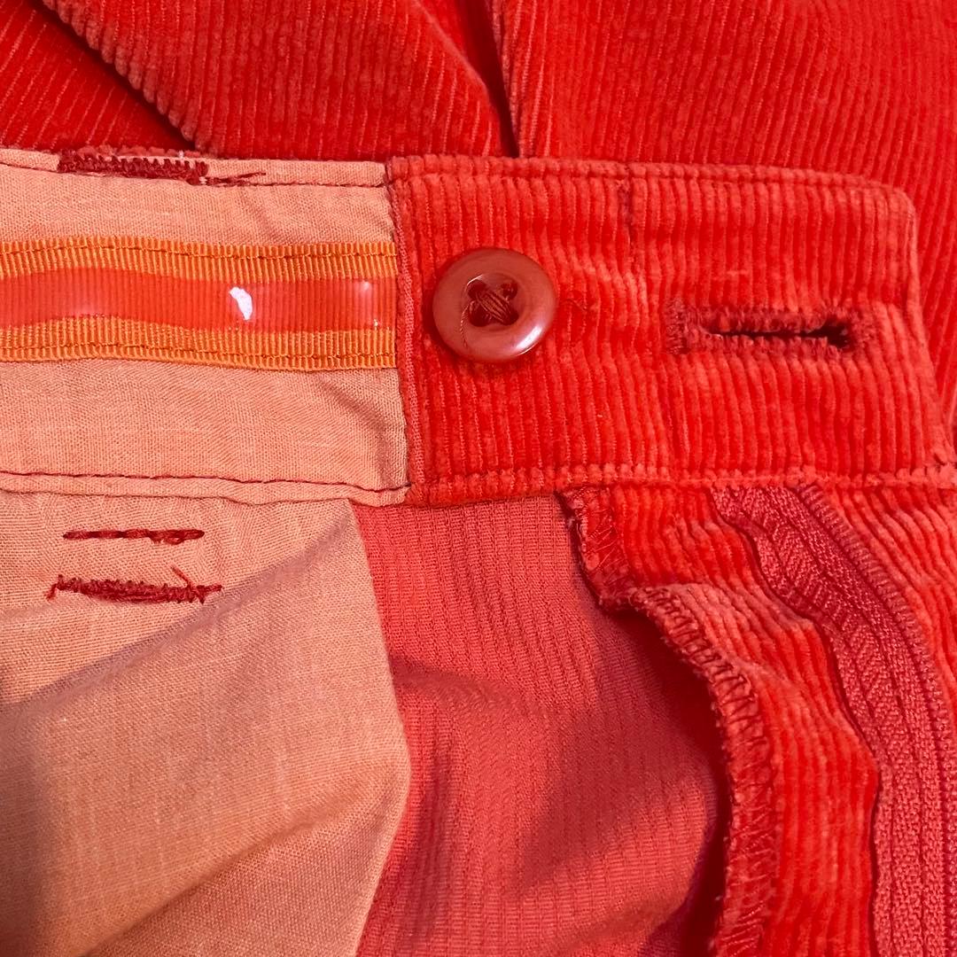 美品　BEAMS GOLF ビームスゴルフコーデュロイパンツ オレンジ　Lサイズ