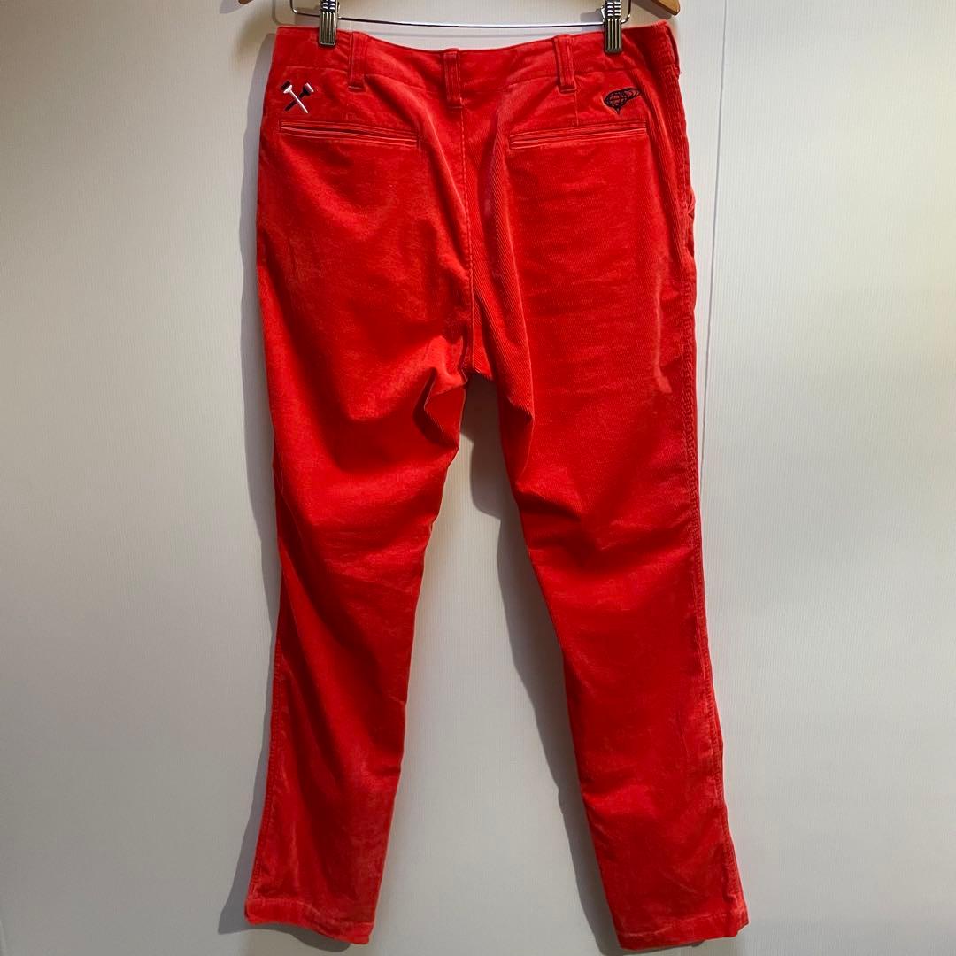 美品　BEAMS GOLF ビームスゴルフコーデュロイパンツ オレンジ　Lサイズ