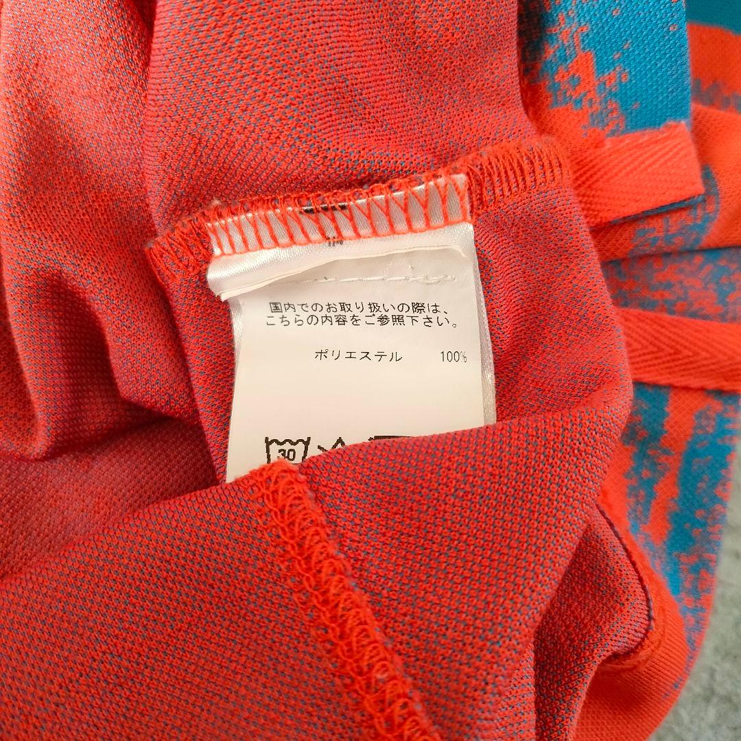 J.LINDEBERG 半袖ポロシャツ XL オレンジ ブルー 総柄