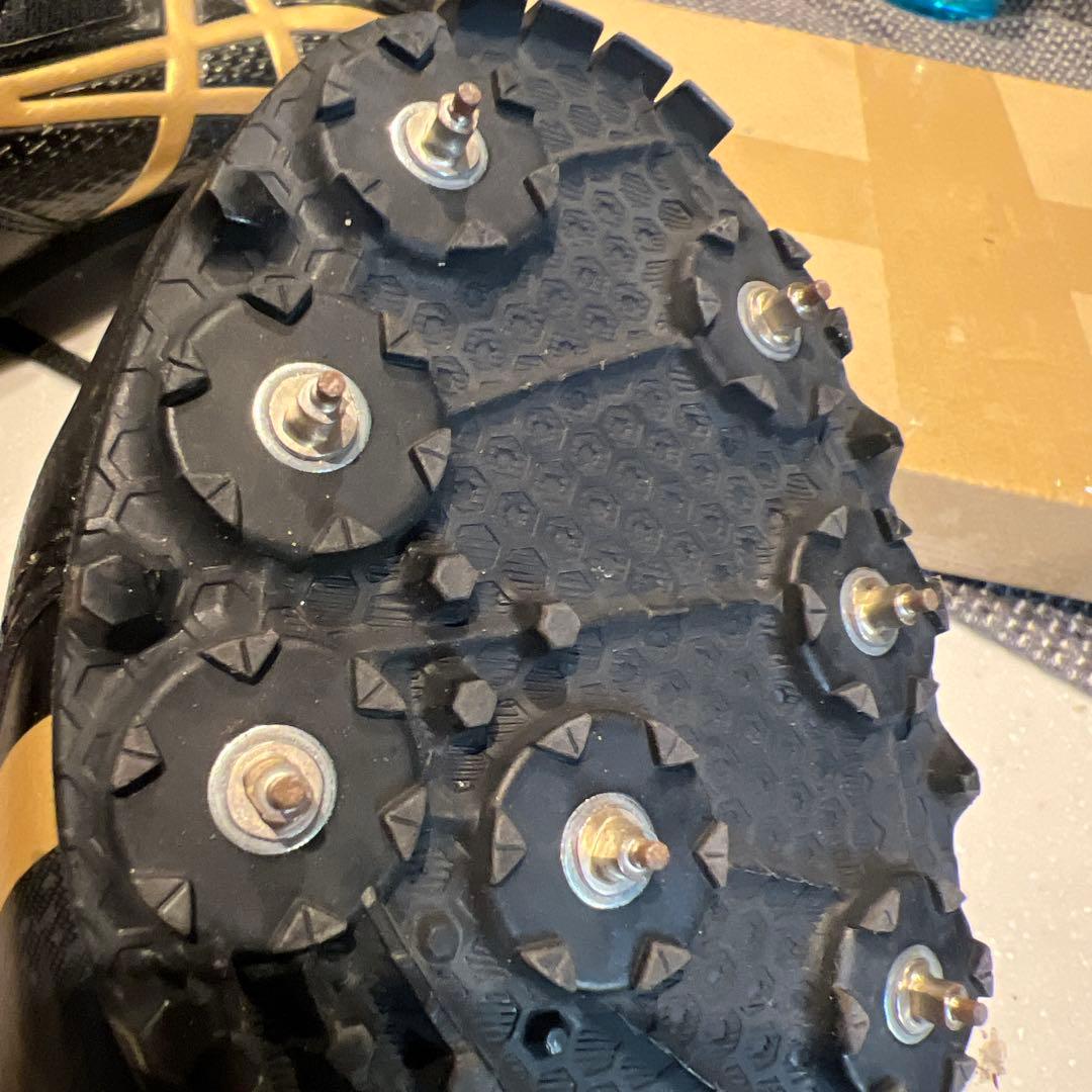 ASICS EFFORT ブラック/ゴールド スパイク　25.5cm 陸上