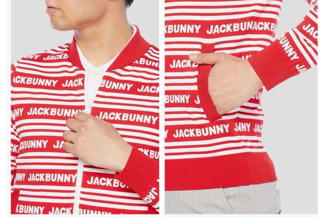 JACK BUNNY ジャックバニー ゴルフニットフルジップ ジャケットサイズ5