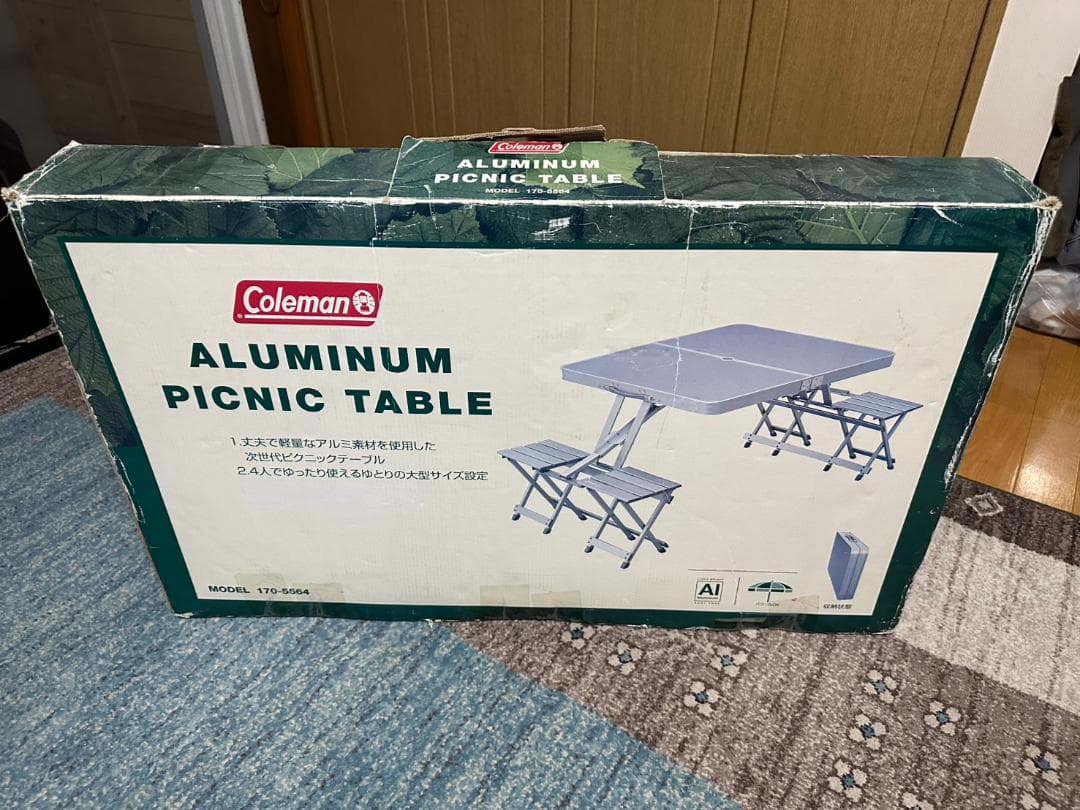 Coleman アルミピクニックテーブル　170-5564　テーブル・椅子一体型
