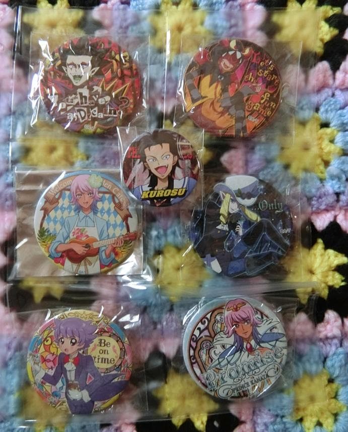 プリンセスプリキュア　ディスターク　カナタ　アロマ　缶バッジセット