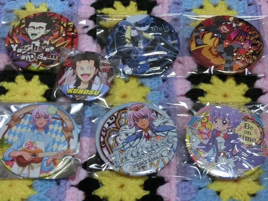プリンセスプリキュア　ディスターク　カナタ　アロマ　缶バッジセット