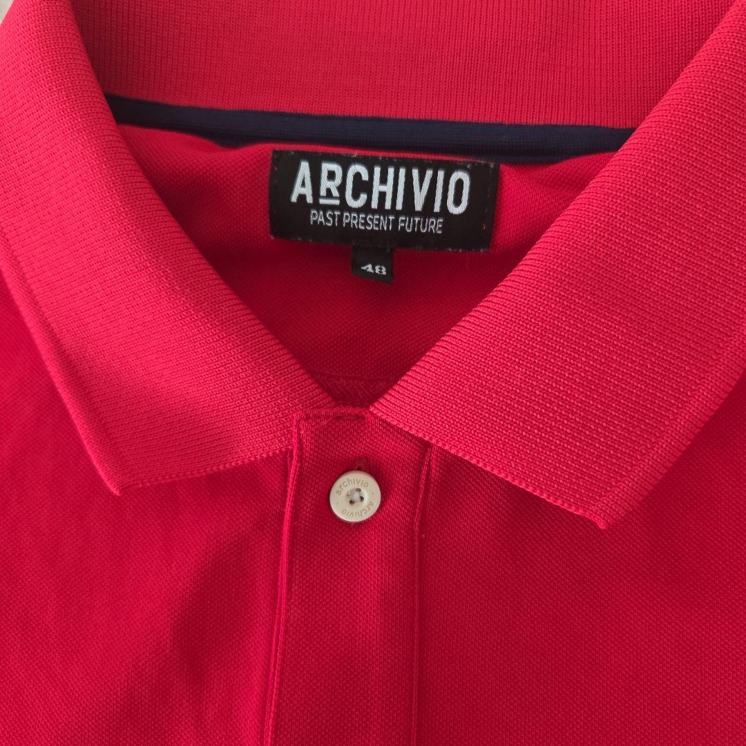 ARCHIVIO ポロシャツ サイズ48 レッド