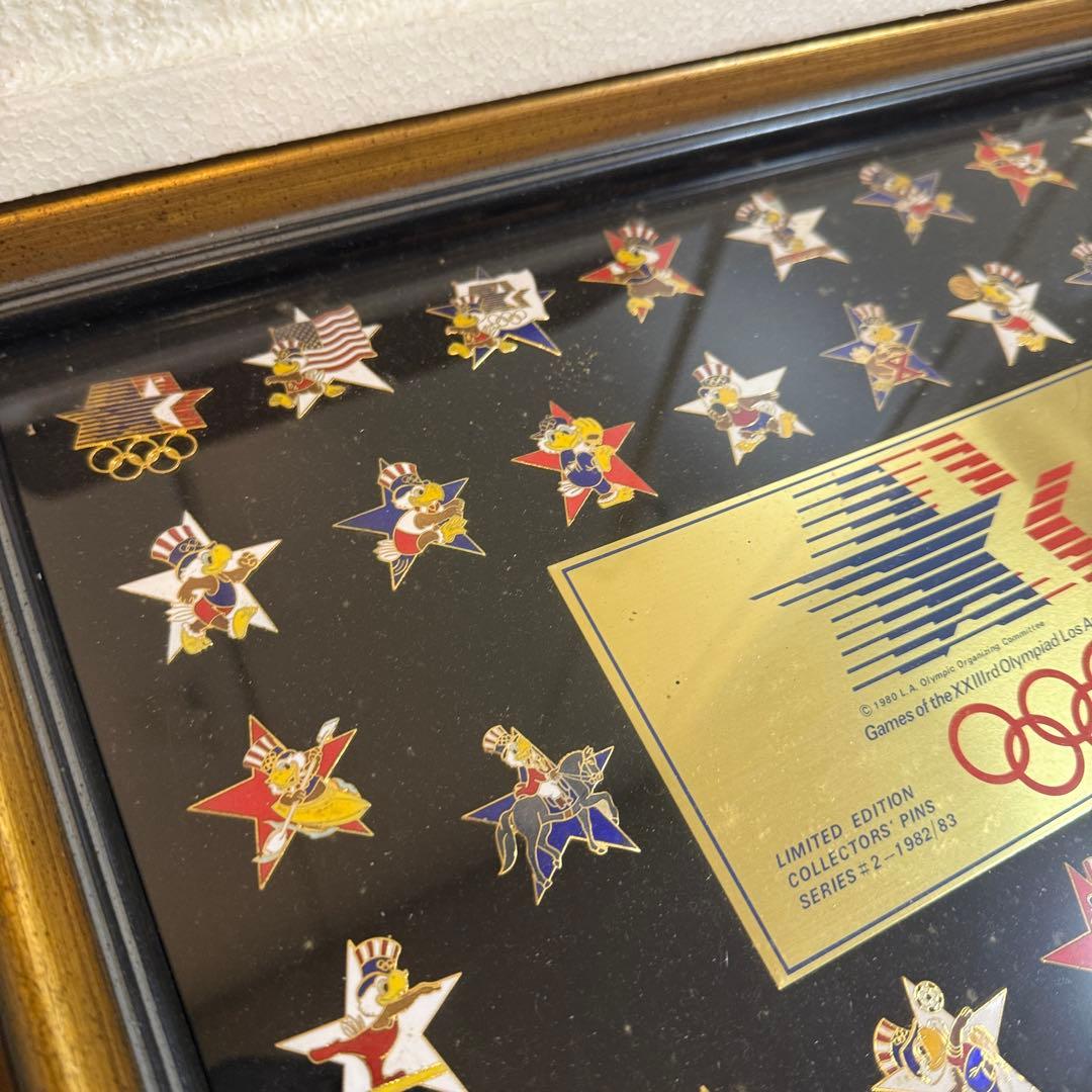 1984 ロサンゼルス五輪 限定ピンバッジ額装セット シリアル入り