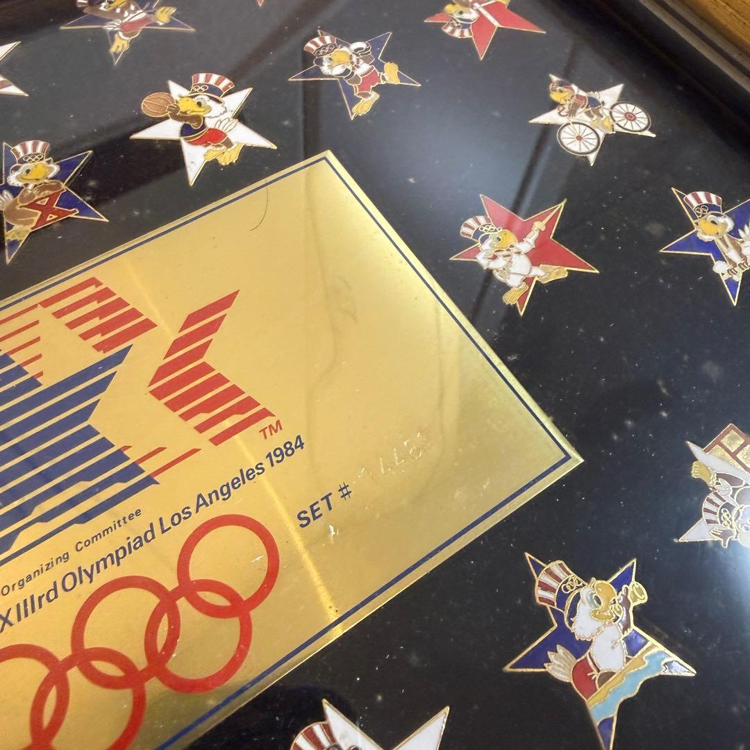1984 ロサンゼルス五輪 限定ピンバッジ額装セット シリアル入り