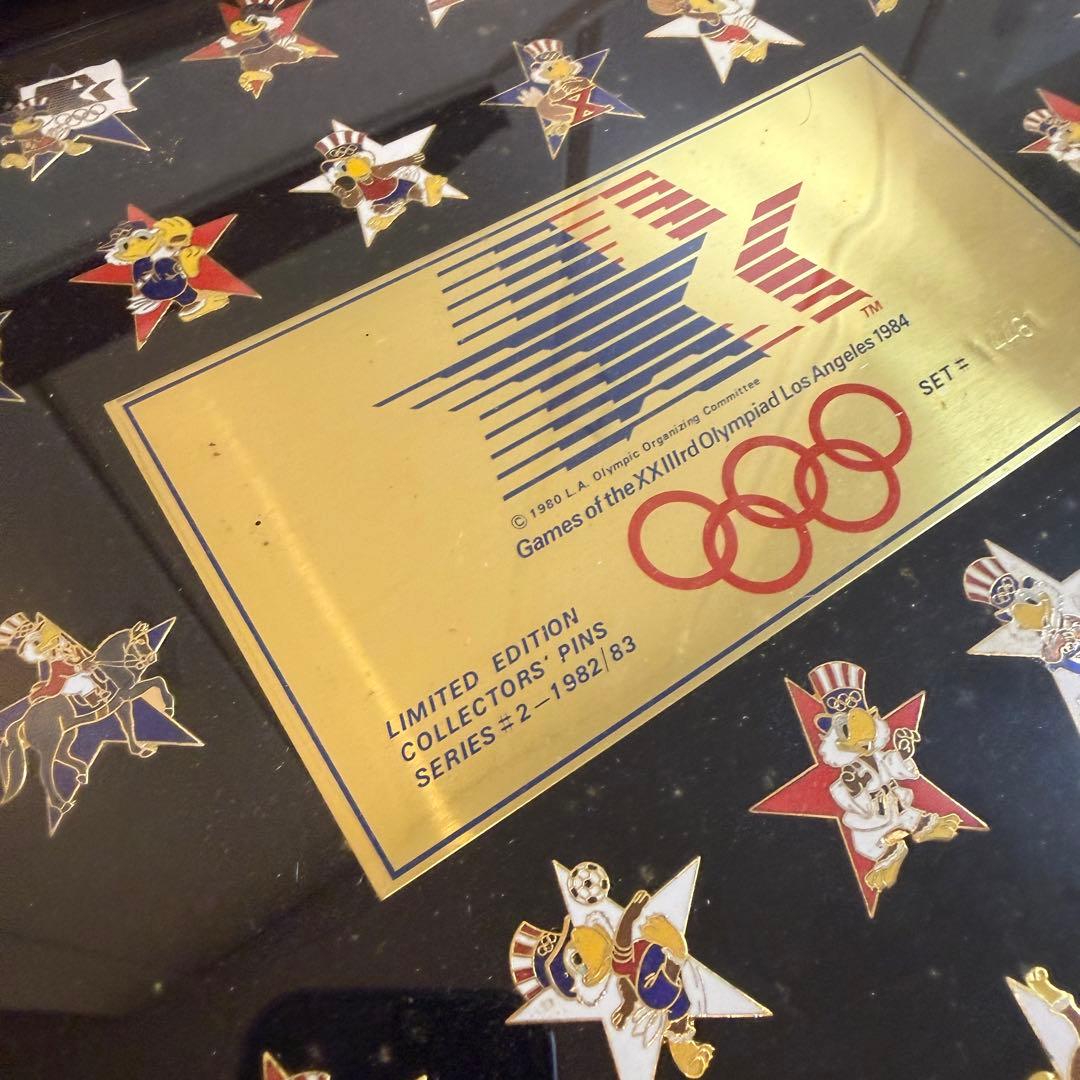 1984 ロサンゼルス五輪 限定ピンバッジ額装セット シリアル入り