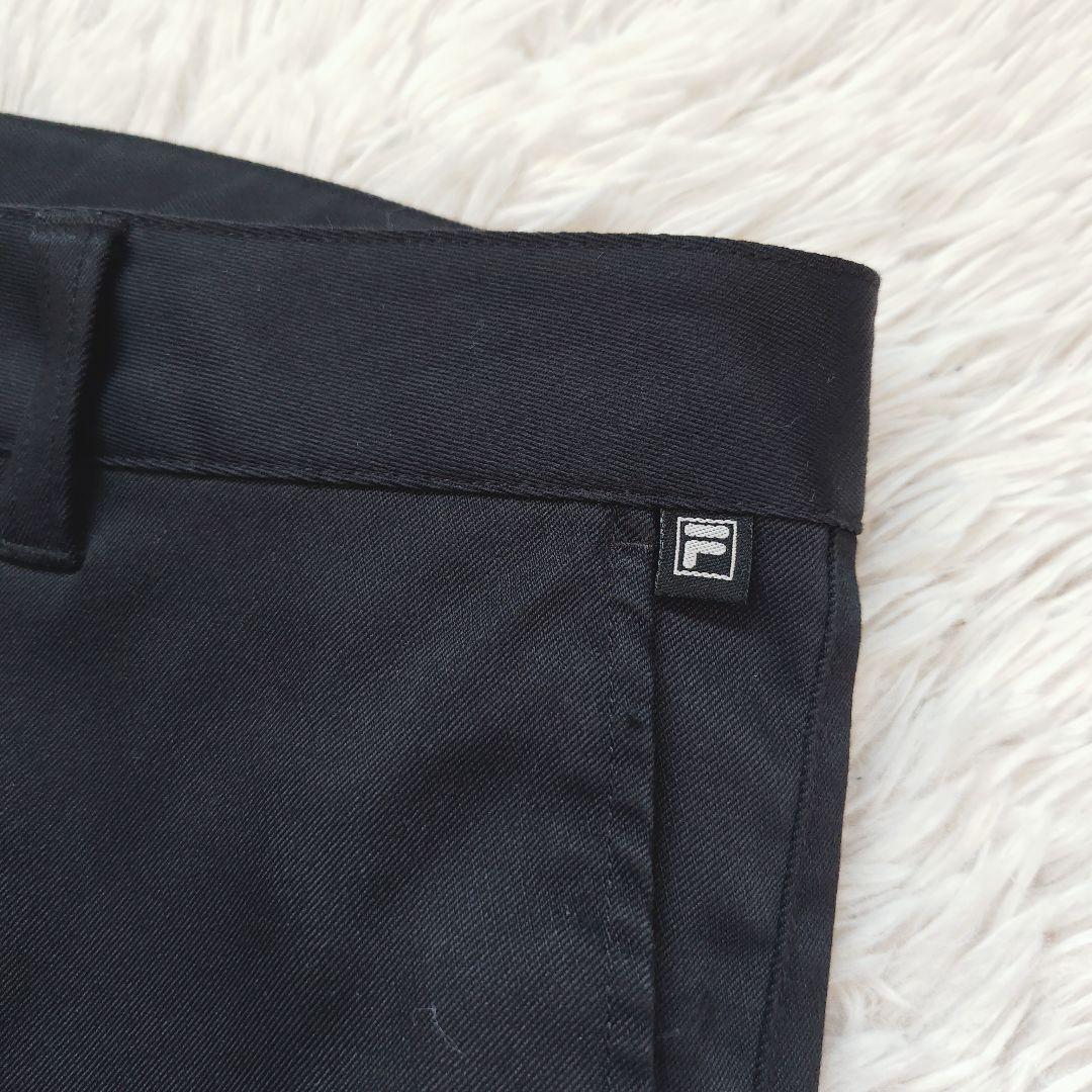 【フィラゴルフ】FILA ロングパンツ バックロゴ ゴルフスラックス 90 黒