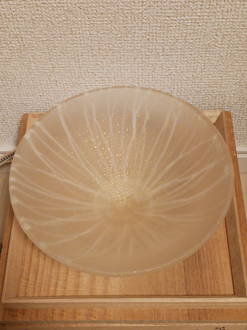 金箔チラシ硝子 平茶碗 上野良樹 茶道具