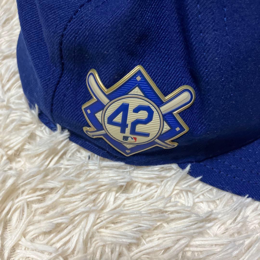 大谷翔平 ドジャース MLB 59FIFTY キャップ 7 1/4 青 42番
