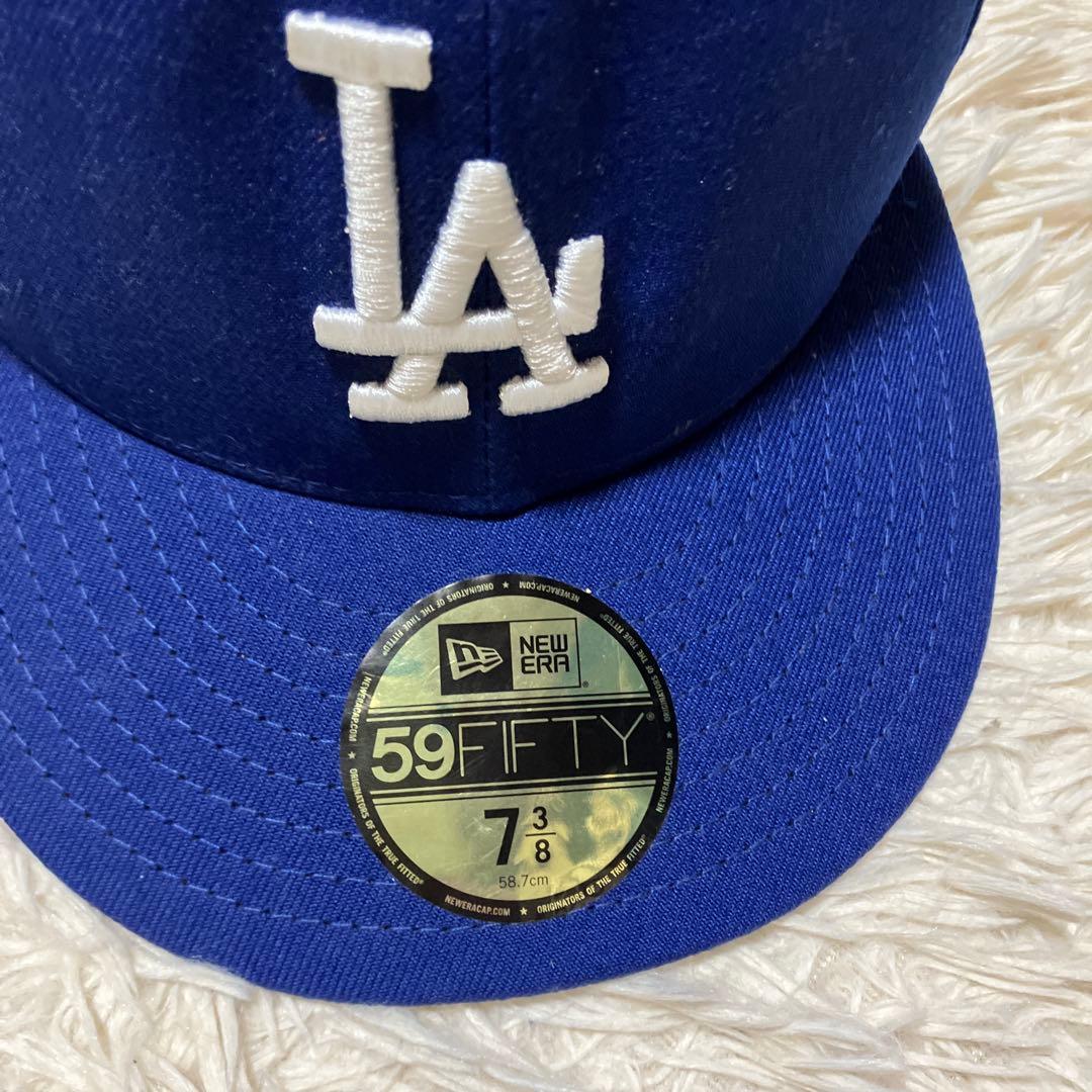 大谷翔平 ドジャース MLB 59FIFTY キャップ 7 1/4 青 42番
