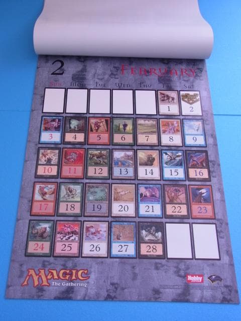 未使用品　非売品　マジック・ザ・ギャザリング　カレンダー　2002年　ポスター